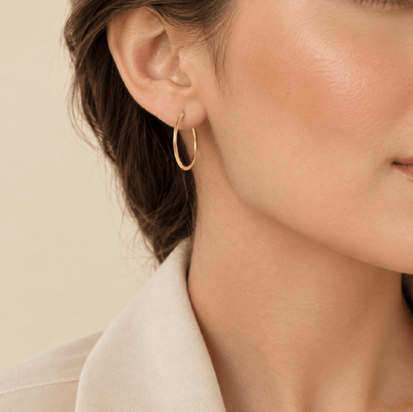 گوشواره طلا حلقه‌ای ساده